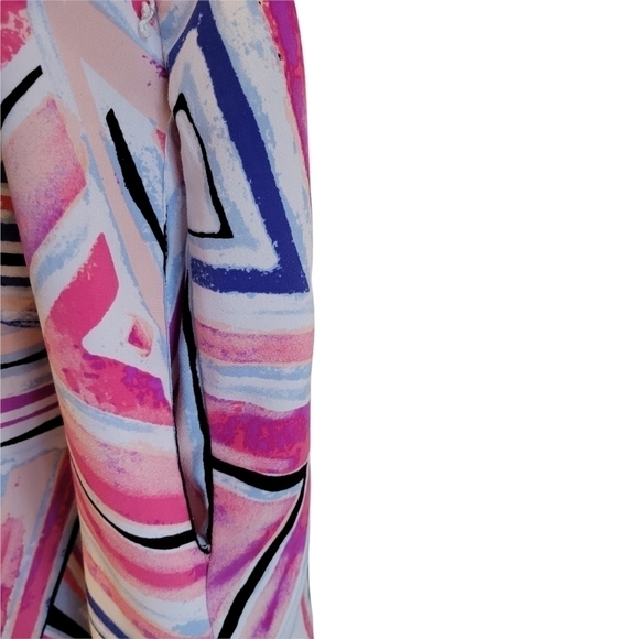 Attention Multicolor Triangle Geometric Print Dres - Picture 7 of 10